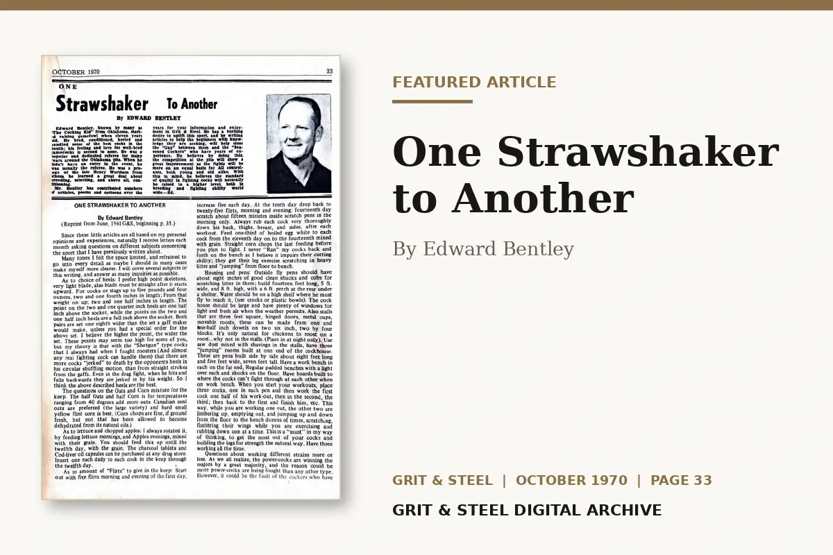 One Strawshaker to Another by Edward Bentley — Grit & Steel, October 1970, page 33